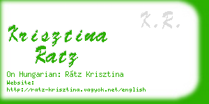 krisztina ratz business card